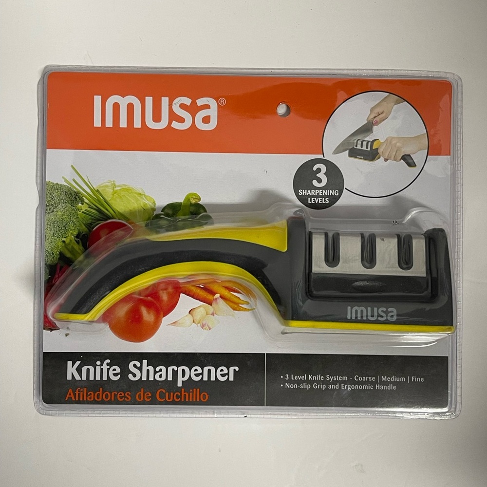 IMUSA Black and Yellow Knife Sharpener